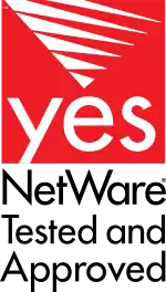 Beginning in 1992, Novell's third-party vendors received license to use the above logo to market their NetWare-compatible products, for a fee.