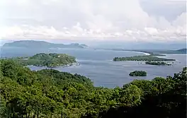 Yos Sudarso Bay from the skyline overlooking the bay