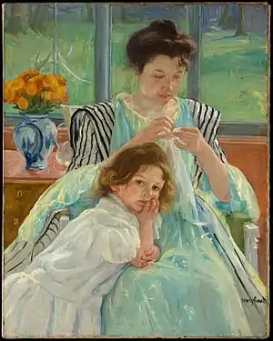 Young Mother Sewing (1900), oil on canvas, Metropolitan Museum of Art