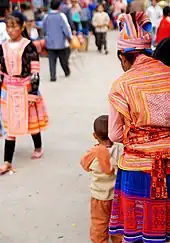 Miao on market day in Laomeng village