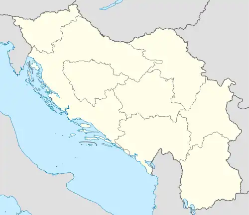 a map showing the locations of the 27th Infantry Division Savska and flanking formations along the northern border of Yugoslavia