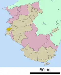 Location of Yura in Wakayama Prefecture