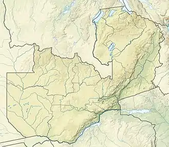 Map showing the location of West Lunga National Park