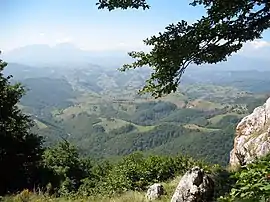 View from Măgura Codlei towards Holbav