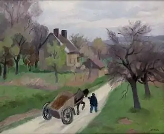 A Cart on the Road in Lorraine