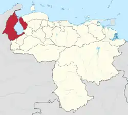 Location within Venezuela