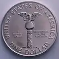 1989 US Congress Bicentennial commemorative coin reverse, depicting mace of the United States House of Representatives