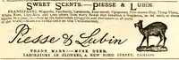 Piesse & Lubin Perfume Newspaper Advertisement 1881